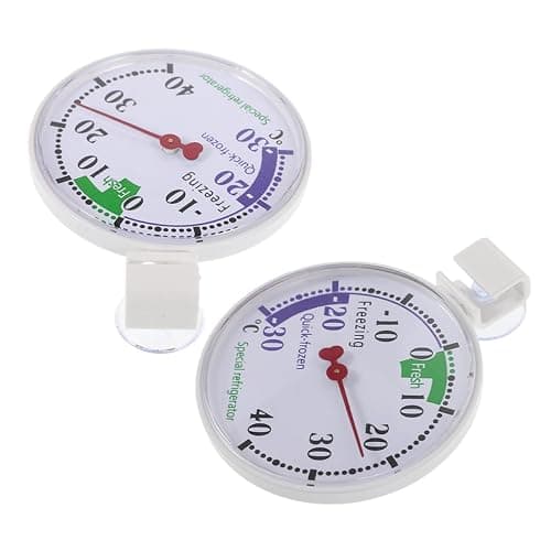 2 Pcs Plastic Refrigerator Thermometer Indoor Freezer Temperature Monitor Accurate Fridge Thermometers for Home Medicine Food Storage