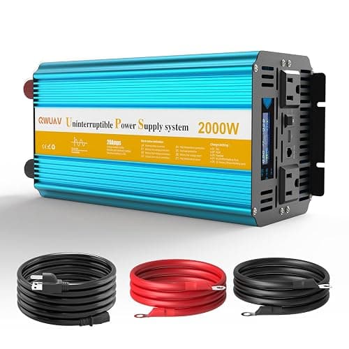 2000W Sump Pump Battery Backup, Pure Sine Wave Power Ouput with Smart Multifunction Screen, Professional Backup System for Basement Power Outage, AutoSwitching for Grid and Battery