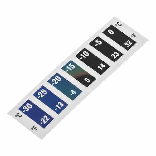 -30 to 0 Degrees Celsius (-22 to 32 Fahrenheit) Temperature Sensitive Sticker - Refrigerator Freezer Low-Temperature Condition Food & Beverage Thermometer Label Self Adhesive Decal Tag