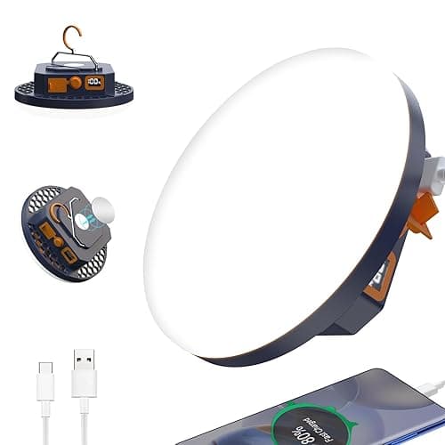 4000LM Flashlight Portable LED Camping Lantern Light 30W with Digital Display and Magnet , IPX5 Waterproof Tent Lights Light for Parents Christmas Gift