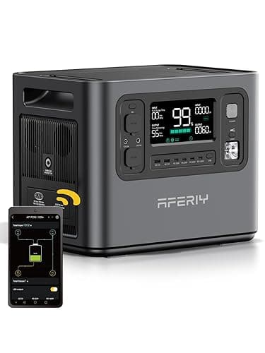 AFERIY 2048Wh Portable Power Station 2400W (Peak 4800W),P210 LiFePO4 Battery Generator,AC Fast Charging, 12V/25A XT60 DC output port,UPS Power Outages,Home Backup,Camping(Solar Panel Optional)