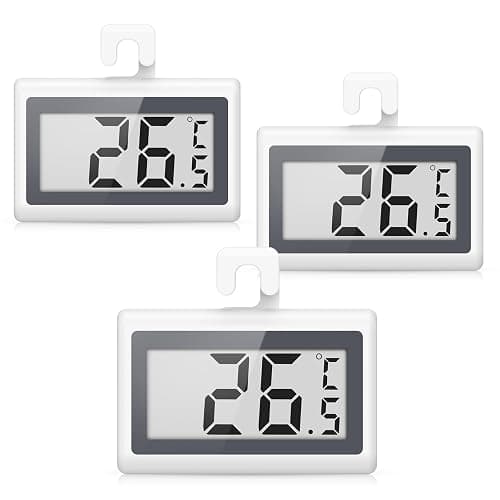 AMIR Digital Refrigerator Thermometer 3-Pack – Upgraded Fridge & Freezer Thermometer with Clear LCD Display, Strong Magnetic Back, Ideal for Home, Kitchen, Food Safety Monitoring