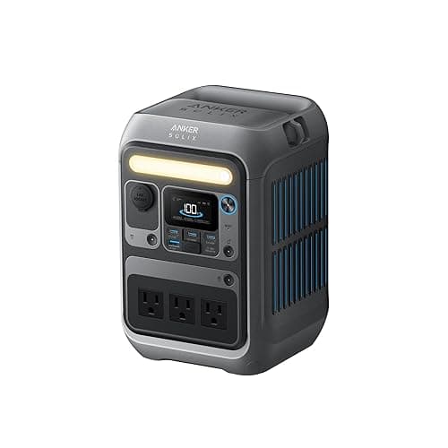 Anker Portable Power Station SOLIX C300, 288Wh LiFePO4 Backup Battery, 300W Solar Generator, 140W Two-Way Fast Charging, for Camping, Hunting, Travel, Blackout & Emergencies (Solar Panel Optional)