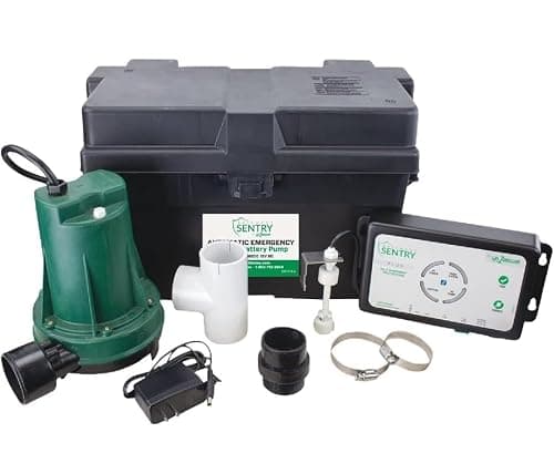 Basement Sentry by Zoeller STBB200 Battery Backup Sump Pump System Plus 45 GPM, Green