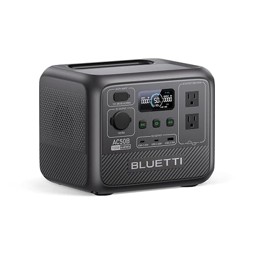 BLUETTI AC50B Portable Power Station, 448Wh Solar Generator LiFePO4 Battery Backup w/ 2 700W AC Outlets (Power Lifting 1000W), 0-80% in 45 Min, for Camping, Road Trip, Outage (Solar Panel Optional)