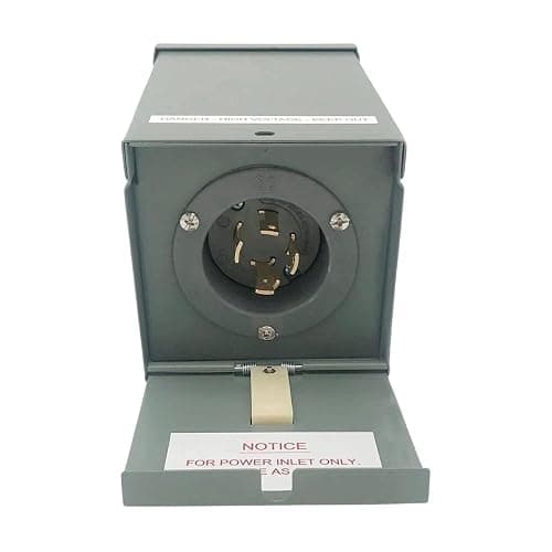 Connecticut Electric 30-Amp Power Inlet Box with Hinged Door, NEMA 3R Power Inlet Box, Generators Up to 7,500 Running Watts, ETL Listed