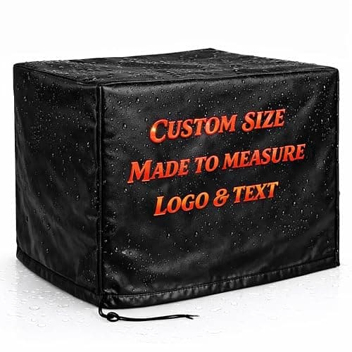 Custom PU Leather Dust Cover for Equipment, Waterproof Protective Cover, Made to Measure Size, Zipper Closure, Personalized Logo/Text for Indoor Use