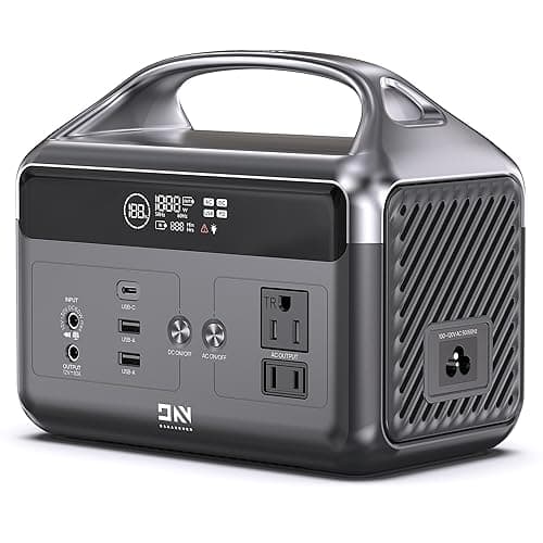 DaranEner Portable Power Station, 192Wh LiFePO4 Battery Backup Solar Generator with w/2 300W (Peak 600W) AC Outlets, USB-C PD 60W Fast Charge, Power Bank for Camping, Outdoor, Home,Emergency