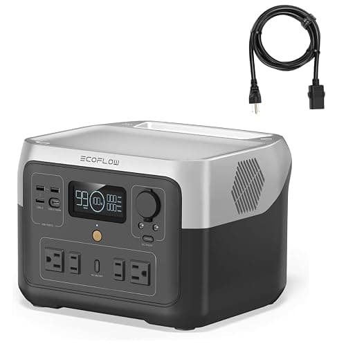 EF ECOFLOW River 2 Max 500 Solar Generator 499Wh Long-Life LiFePO4 Portable Power Station& 160W Solar Panel for Home Backup Power, Camping & RVs 100% Charged in 60m with Up to 1000W Output