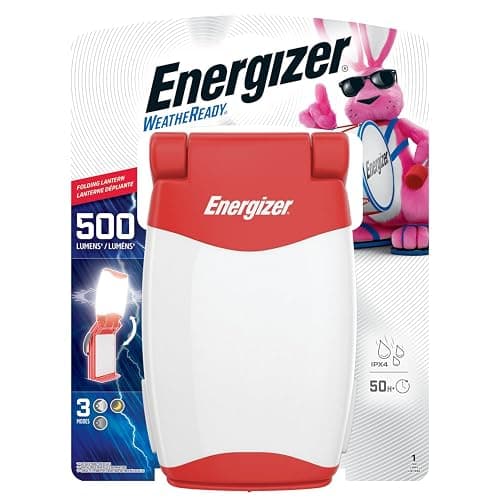 Energizer Folding LED Camping Lantern, IPX4 Water Resistant Lanterns for Camping, Fishing, Outdoors, Power Outage, Compact and Portable Tent Lights