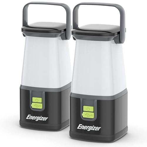 Energizer LED Camping Lantern 360 PRO (2-Pack), IPX4 Water Resistant Tent Light, Ultra Bright Battery Powered Lanterns for Camping, Outdoors, Emergency Power Outage