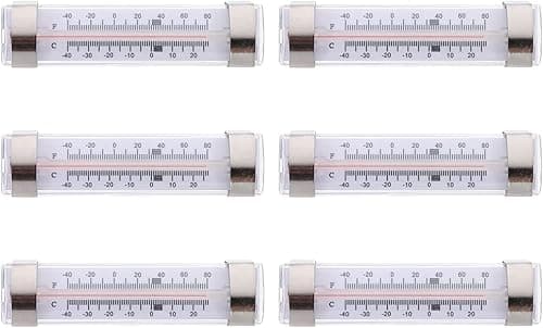 Fridge Thermometer Refrigerator Thermometer, Waterproof Kitchen Freezer Thermometers Cooler Thermometer, 6 Pack Monitoring Thermometers Refrigerator Line for Restaurant Supplies