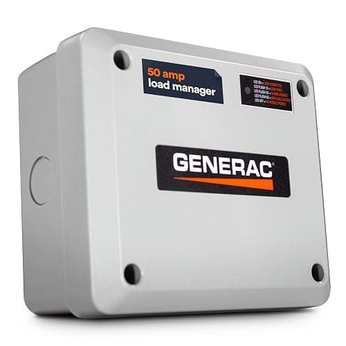 Generac 7,000 50 Amp Load Manager, Gray | Efficient Load Prioritization, Wire-Free Technology, Lock-Feature and LED Status Display, Reliable Power Management