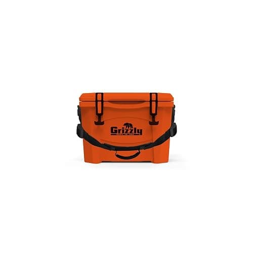 Grizzly 15 Cooler | 15 qt Ice Chest Durable Rotomolded Insulated | Made in USA | Warranty for Life | For Beach Boat Camping Fishing Hunting | G15 | Rotomolded, BearClaw Latches, Made in USA, Warranty for Life, For Beach Boat Camping Fishing Hunting Sports