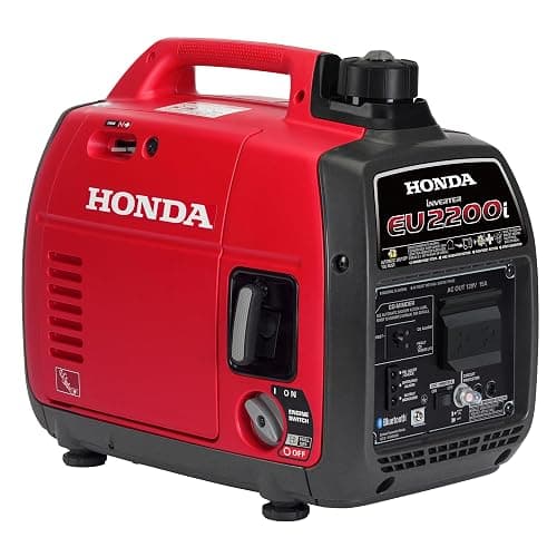 Honda EU2200i 2200 Watt Inverter Generator, Super Quiet 120V Gas Powered Portable Generator for Camping or Home Backup Power Supply, Up to 8.1 Hour Run Time (EU2200ITAN)