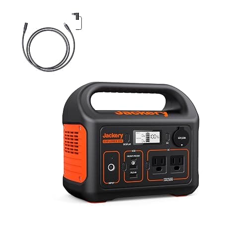 Jackery Portable Power Station Explorer 300 with 16.4 Ft Extension Cable, 292Wh Backup LiFePO4 Battery, Solar Generator for Outdoors Camping Travel Hunting Blackout (Solar Panel Optional)