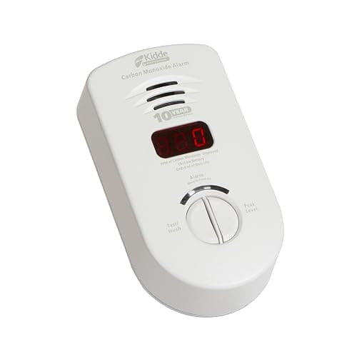 Kidde Carbon Monoxide Detector, Plug In Wall with 10-Year Battery Backup, Digital LED Display, Voice Alerts, Test-Hush Button, 3rd Edition