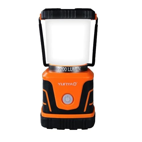 LED Camping Lantern Rechargeable, 2200LM, 4 Light Modes, 4800mAh Built-in Battery, IP44 Waterproof Portable Lantern Flashlight