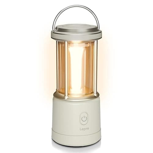 Lepro 1100LM Battery Powered LED Camping Lantern, Waterproof Tent Light with 5 Light Modes, Camping Essentials, Portable Lantern Flashlight for Camping, Emergency Light, Power Outage, Not Rechargeable