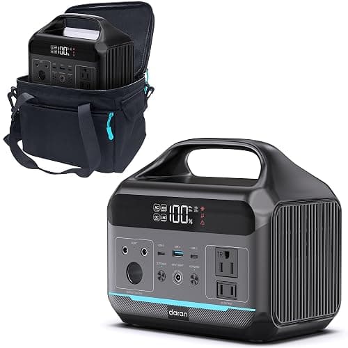 Portable Power Station 288Wh LiFePO4 Battery, 600W Power Bank with AC Outlet Fast Charging 8.4LB Lightweight Solar Generator with Multi-Port Output for Outdoor Camping, Travel, and Emergency Backup