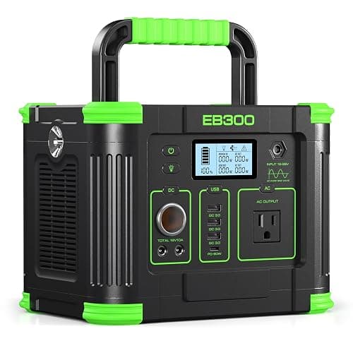 Portable Power Station 330W 288.6Wh Solar Generator Emergency Travel Backup | 60W USB-C PD Fast Charging, Pure Sine Wave AC Outlet, Wireless Charger, LED for Camping, RV, CPAP, Home, Off-Grid Living