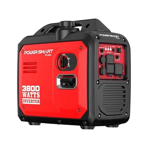 PowerSmart 3800W Portable Inverter Generator, 59 dBA Super Quiet Gas Powered, 143cc 4-Stroke OHV, Parallel Ready, EPA Compliant for RV Camping, Tailgating and Home Emergency Backup