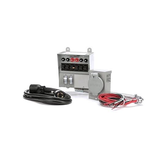 Reliance Controls Corporation 31406CWK 30 Amp 6-circuit Pro/Tran Transfer Switch Kit for Generators (7500 Watts).,Gray