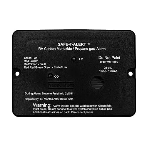 Safe T Alert - Mini Dual LP/CO Alarm - Flush Mount Black - 25-742-BL