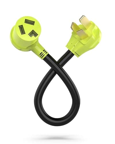 STW 10/3 AWG 1.5FT 3 Prong Dryer Adapter - NEMA 10-50P Male to 10-30R Female, 50/30 Amp RV EV Generator Stove Plug Adapter (125/250V)