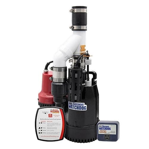 The Basement Watchdog Combo Preassembled Primary & Battery Backup Sump Pump System w/Monitoring Controller (CITS-50); Copper-Wound PSC Motor; WiFi-Capable w/Add-on Module