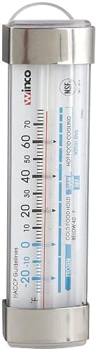Winco Freezer/Refrig Thermometer, 3-1/2"L, Suction Cup